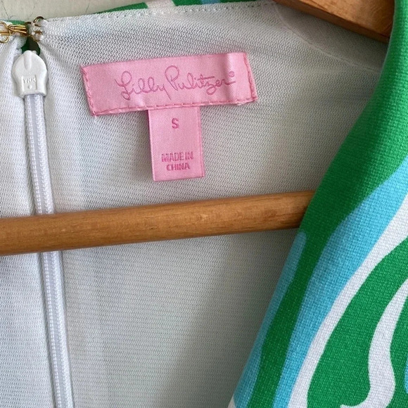 Lilly Pulitzer green Charlena Resort Finders Keepers Shift Dress Size Small - Picture 8 of 8